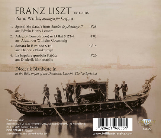 Liszt: Piano Works, Arranged For Organ