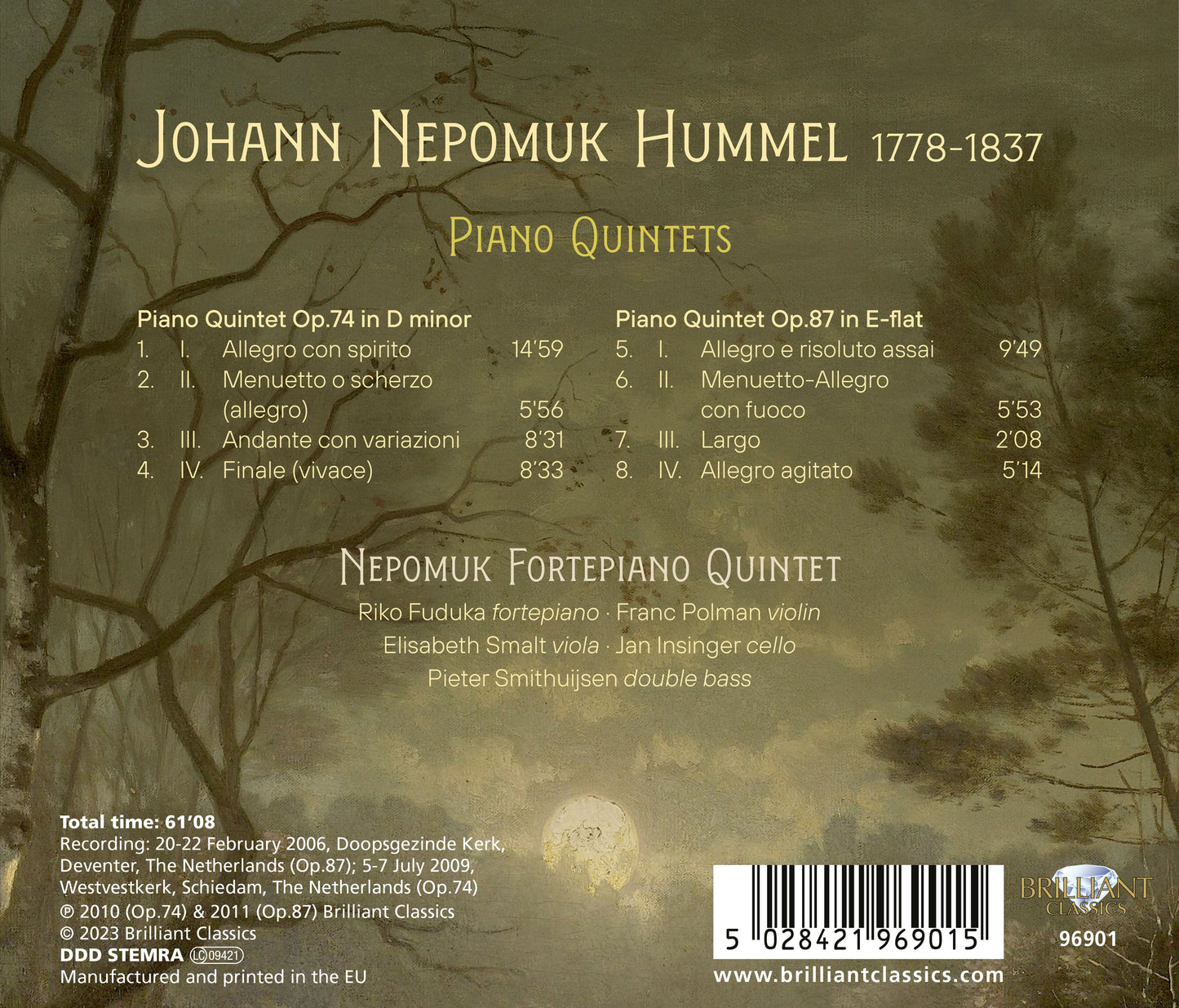 Hummel: Piano Quintets, Op. 74 & 87