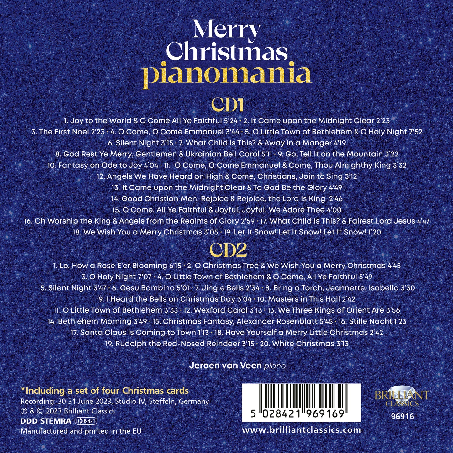 Merry Christmas Pianomania / Jeroen van Veen [2 CDs]