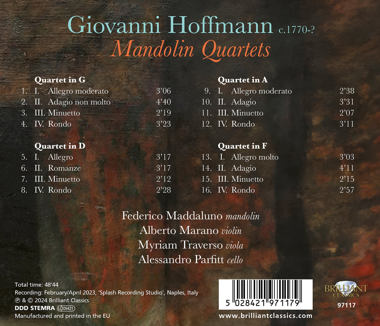 Hoffmann: Mandolin Quartets