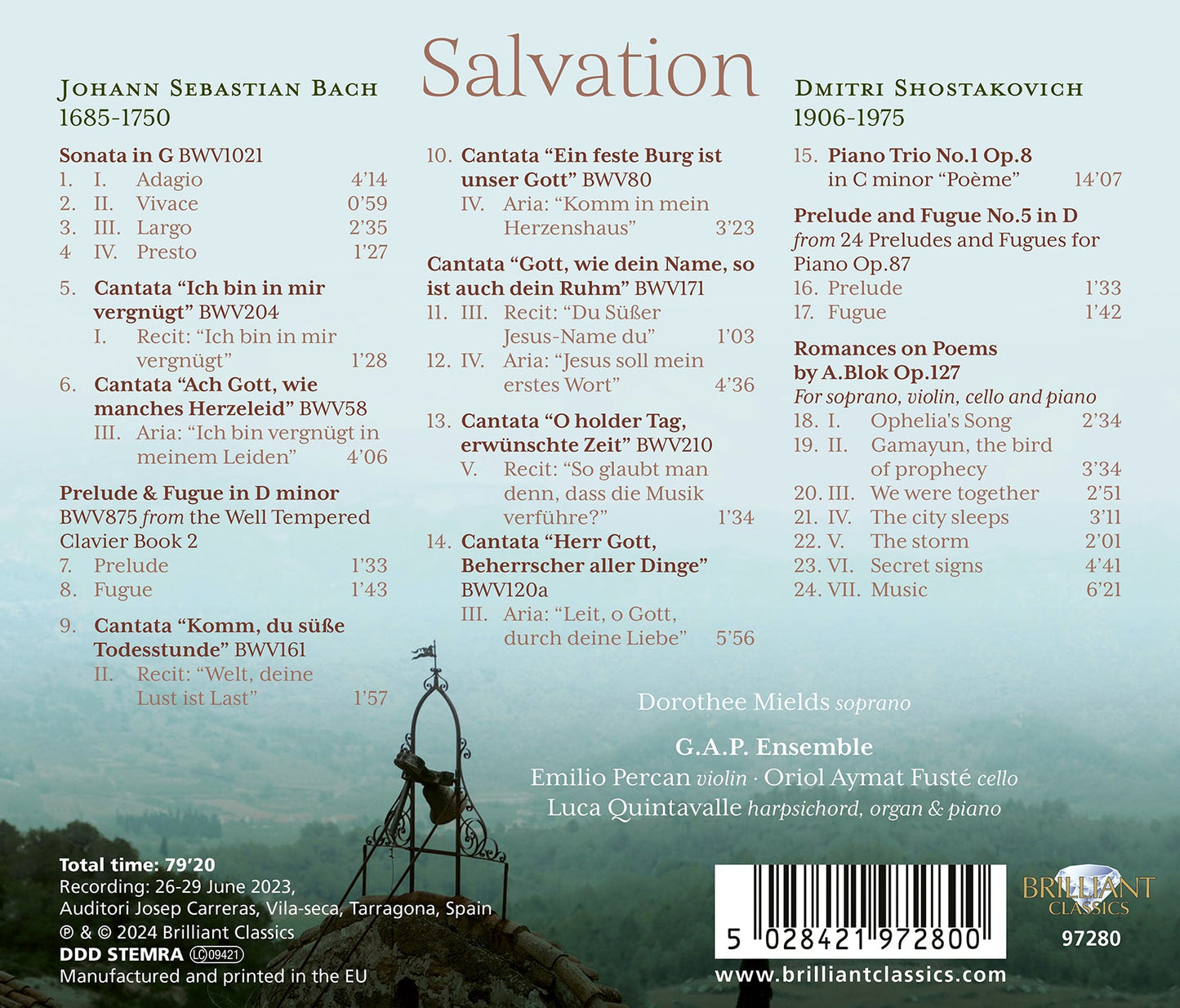 J.S. Bach & Shostakovich: Salvation - Vocal & Instrumental M  Dorothee Mields, G.A.P. Ensemble