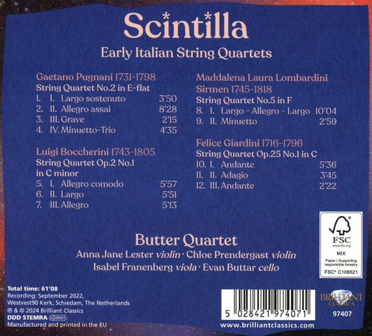 Boccherini, Giardini, Pugnani & Sirmen: Scintilla - Early It