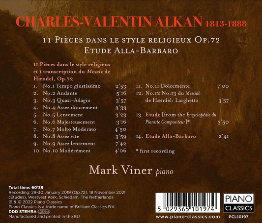 Alkan: 11 Pieces dans le style religieux, Op.72; Etude Alla-