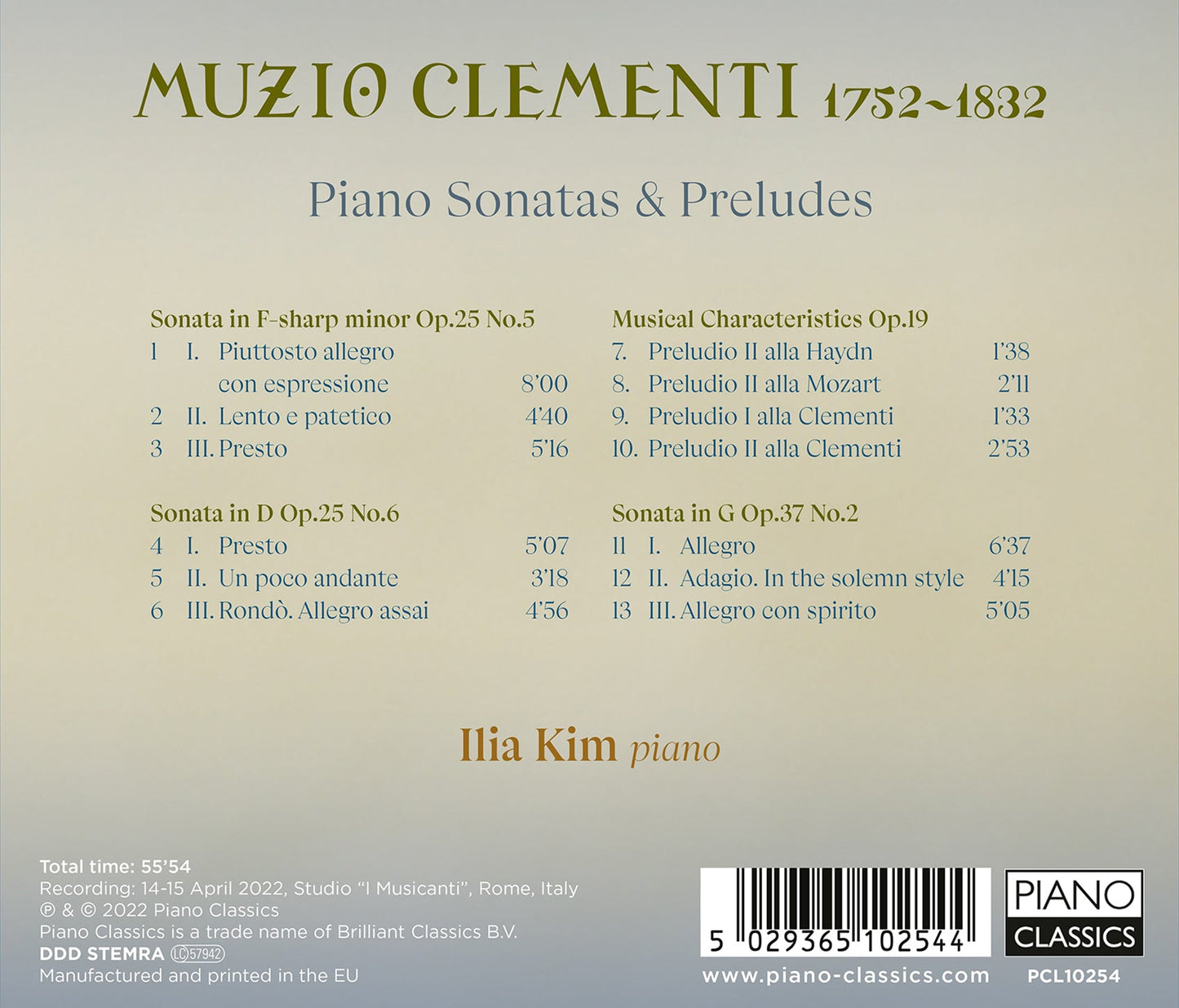 Clementi: Piano Sonatas & Preludes