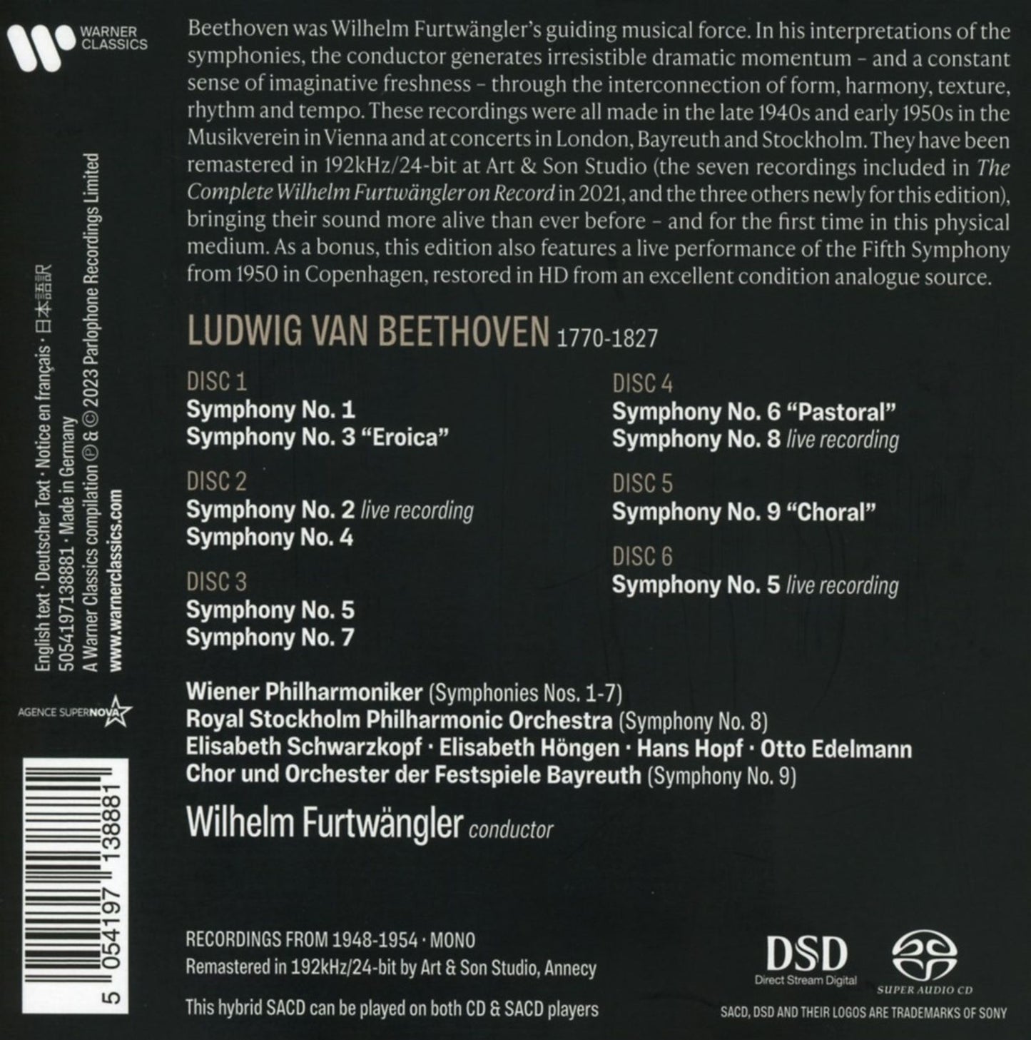 BEETHOVEN: THE 9 SYMPHONIES