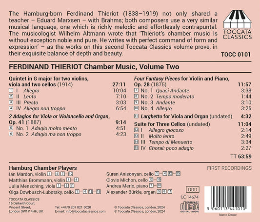 Thieriot: Chamber Music, Vol. 2