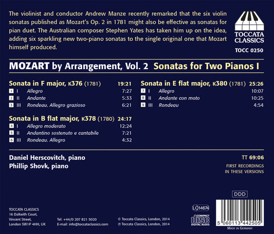 Mozart By Arrangement, Vol. 2  Herscovitch, Shovk