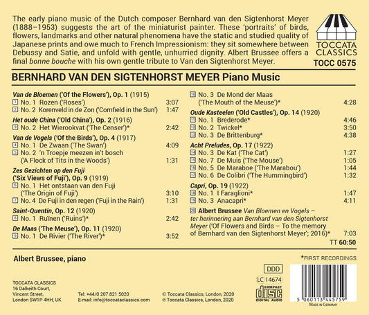 Sigtenhorst Meyer: Piano Music