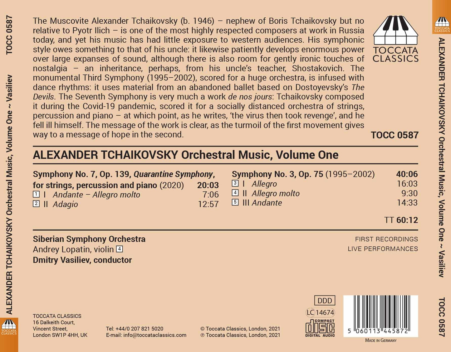 Alexander Tchaikovsky: Orchestral Music Volume One