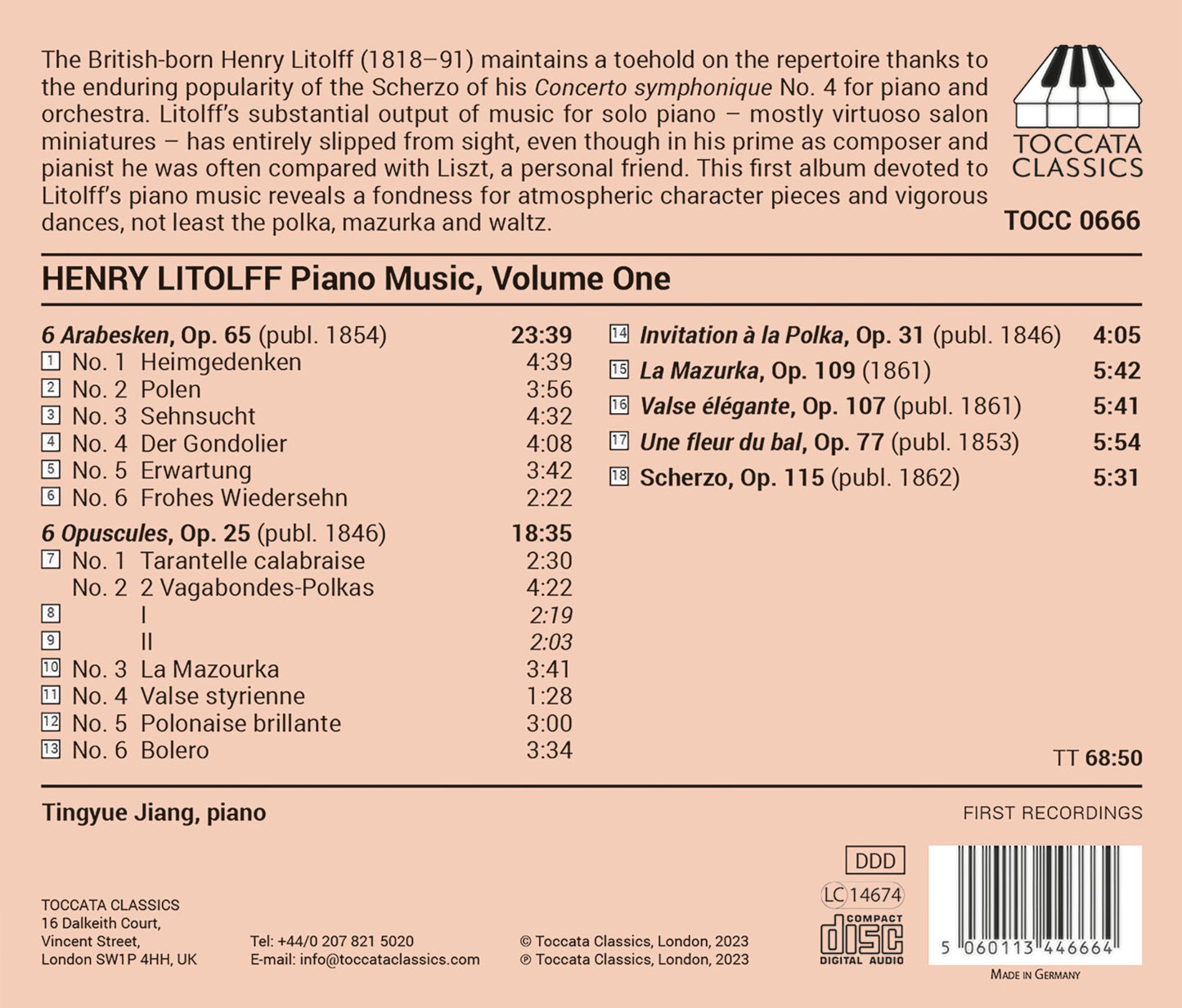 Litolff: Piano Music, Vol. 1