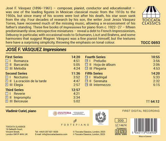 Vasquez: The Complete Impresiones for Piano