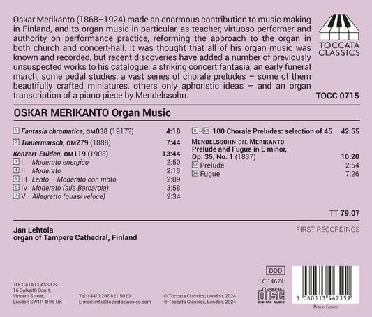 Merikanto: Organ Music