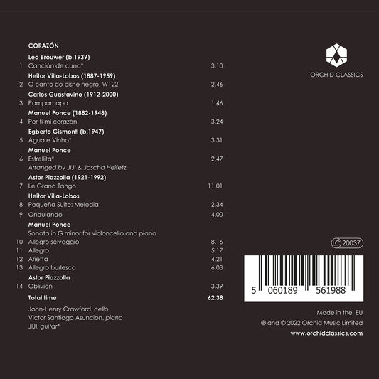 Brouwer, Gismonti, Guastavino, Piazzolla, Ponce & Villa-Lobo