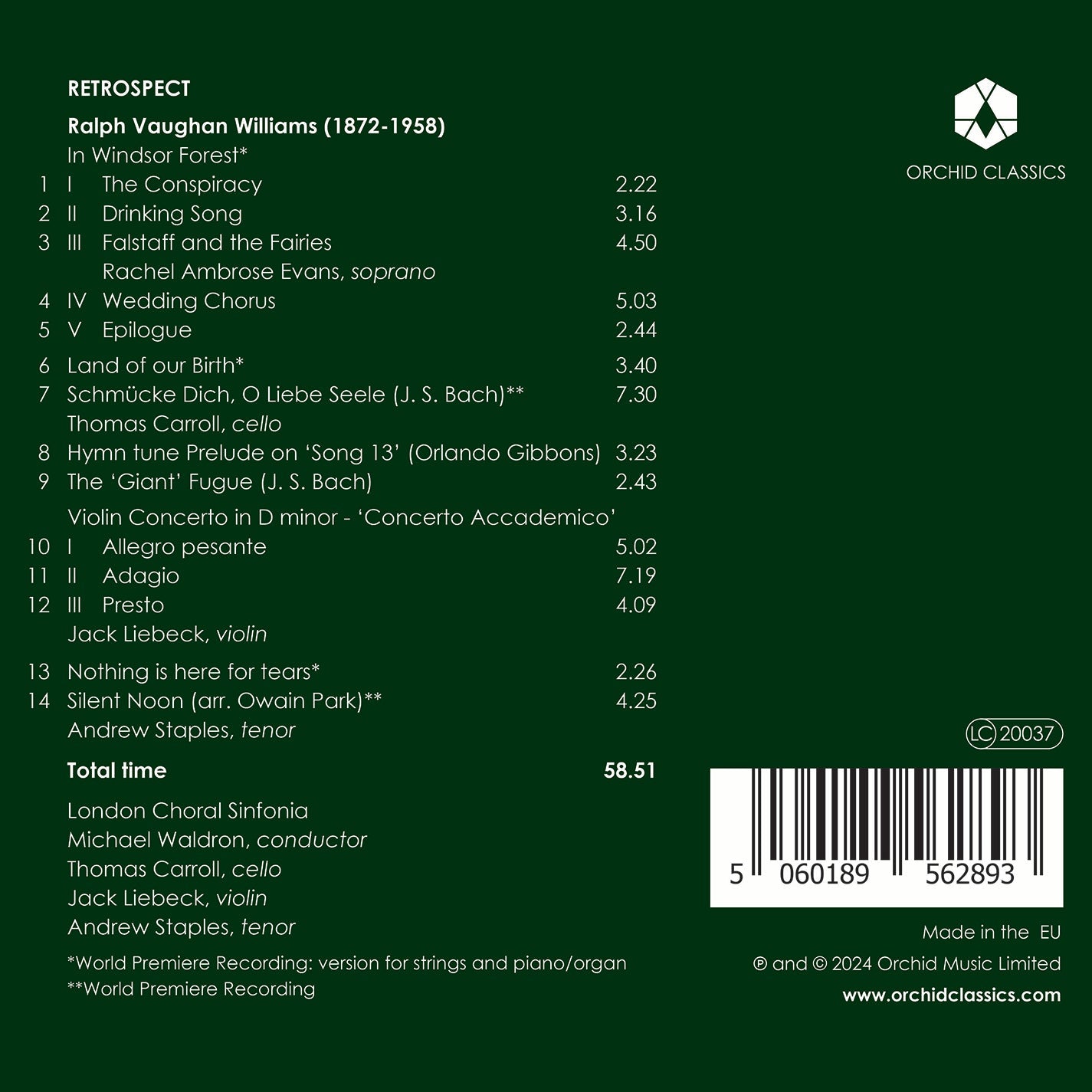 Williams: Retrospect