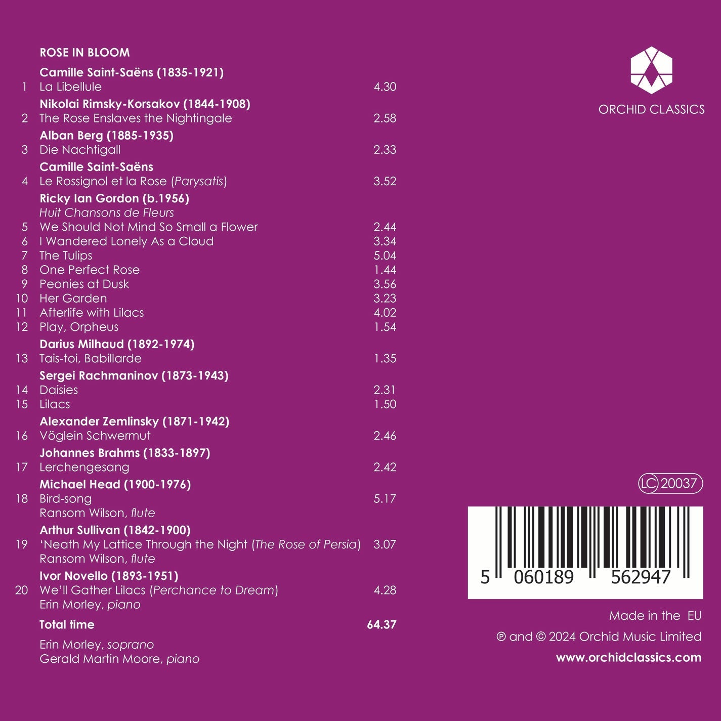 Rose In Bloom  Erin Morely, Gerald Martin Moore