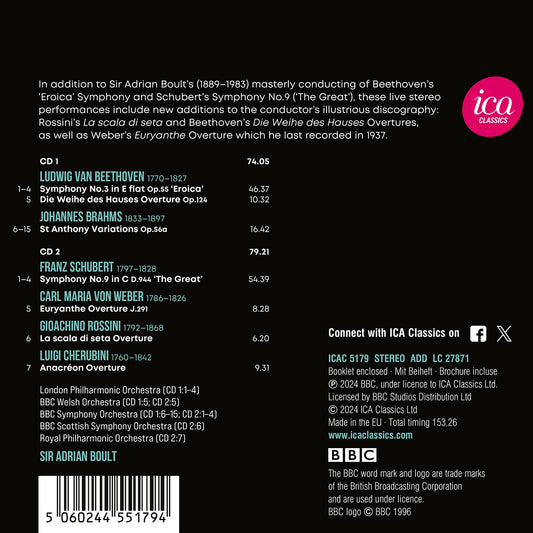 Beethoven: Symphony No. 3, Op. 55 "Eroica"; Schubert: Sympho
