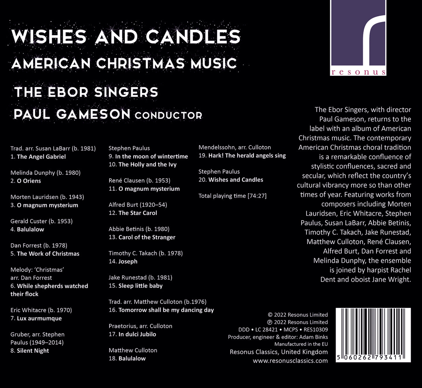 Wishes & Candles - American Christmas Music / The Ebor Singers