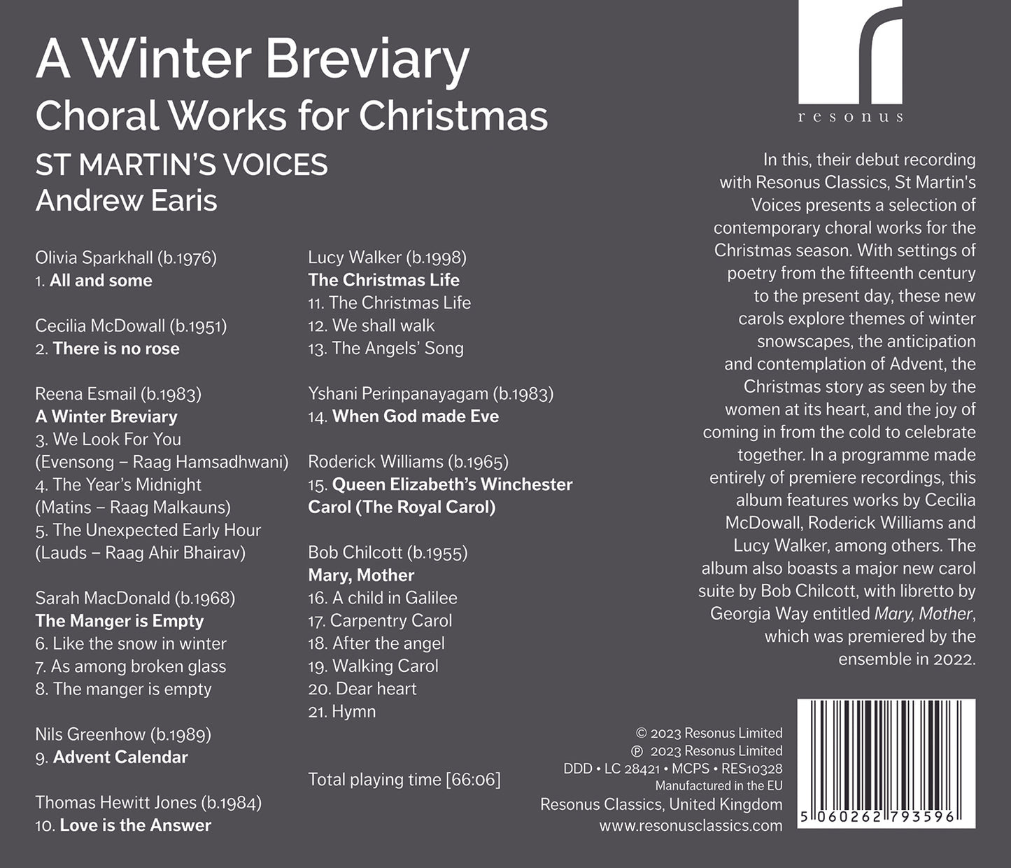 A Winter Breviary - Choral Music for Christmas