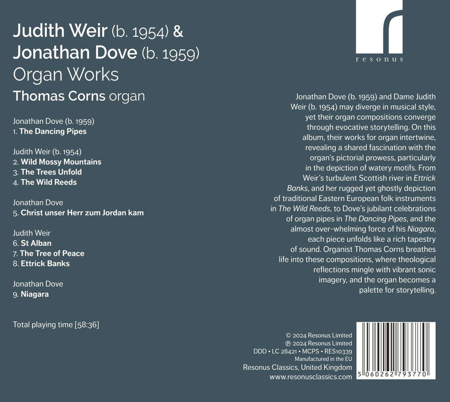 Weir & Dove: Organ Works