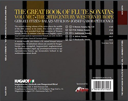 The Great Book of Flute Sonatas, Vol. 7: The 20th Century We