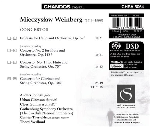 WEINBERG, M.: Clarinet Concerto / Flute Concerto No. 2 / Flu