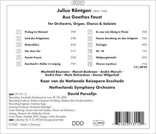 RONTGEN, J.: Aus Goethes Faust (Koor van de Nationale Reisop