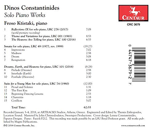 Dinos Constantinides: Solo Piano Works