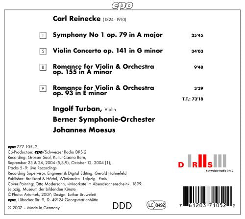 Reinecke: Symphony No. 1 in A Major, Violin Concerto in G Mi
