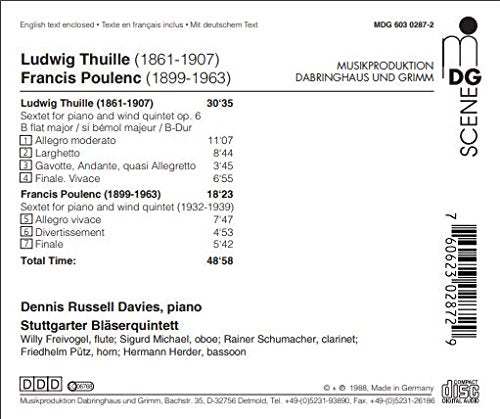 SEXTETS PIANO & WIND QUINTET