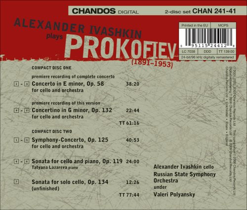 Prokofiev, S.: Cello Concerto / Cello Concertino / Symphony-