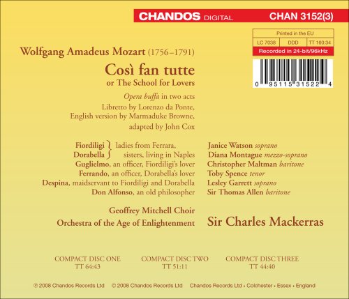 MOZART, W.A.: Così fan tutte (Sung in English)
