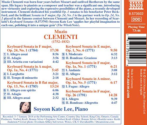 Clementi: Keyboard Sonatas, Op. 1, No. 6, Op. 1bis, Nos. 1 &