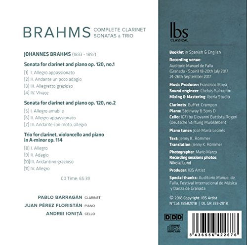 Brahms: Complete Clarinet Sonatas & Trio