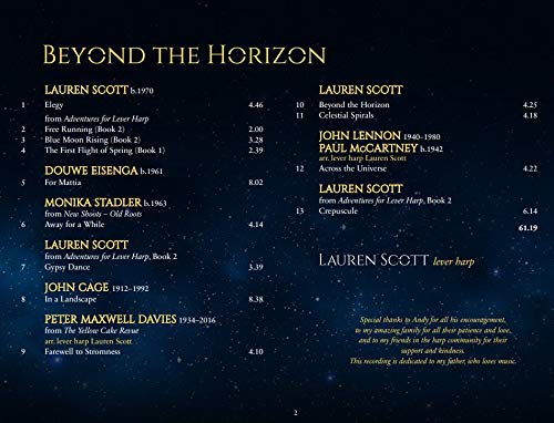 Beyond the Horizon - New Music for Lever Harp