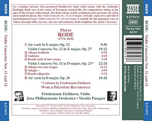 Rode: Violin Concertos Nos. 11 & 12