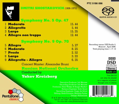 SHOSTAKOVICH: Symphonies Nos. 5 and 9