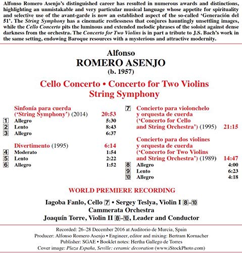 Romero Asenjo: Cello Concerto - Concerto for 2 Violins - Str