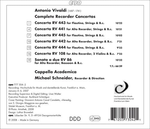 Vivaldi, A.: Recorder Concertos (Complete)