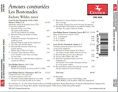 Amours contrariées: Cantatas of Clérambault & Rameau