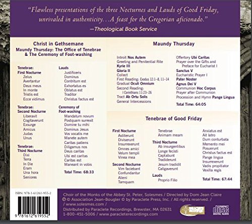 CHANTS FOR PASSIONTIDE