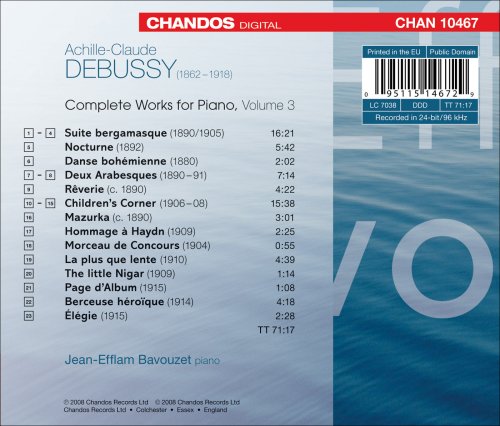 Debussy, C.: Piano Music (Complete), Vol. 3  - Suite Bergama