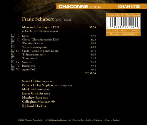 Schubert: Mass in E-Flat Major, D. 950