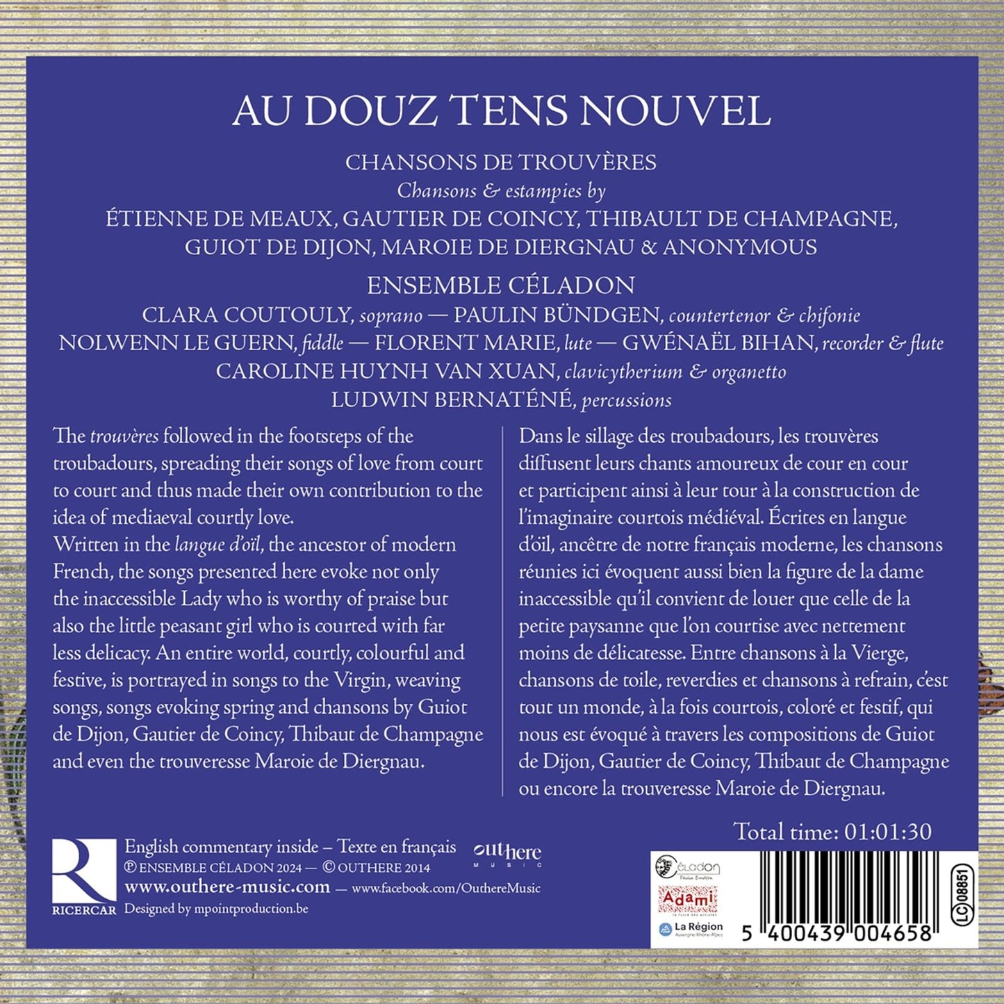 Au douz tens nouvel - Chansons de trouveres