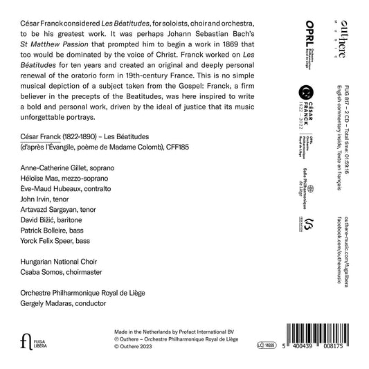 Franck: Les Beatitudes / Orchestre Philharmonique Royal de Liège and Gergely Madaras