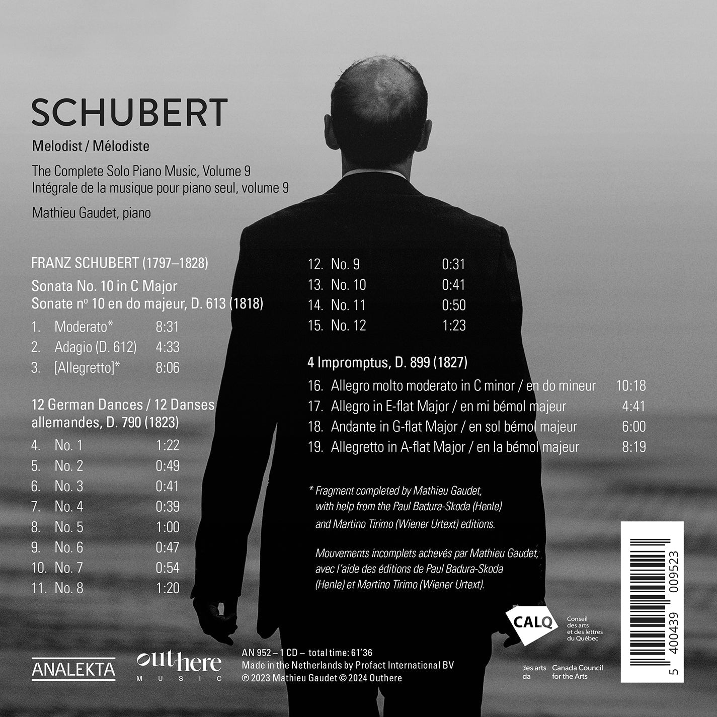 Schubert: Melodist  Mathieu Gaudet