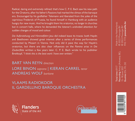 C.P.E. Bach: Die Auferstehung Und Himmelfahrt Jesu