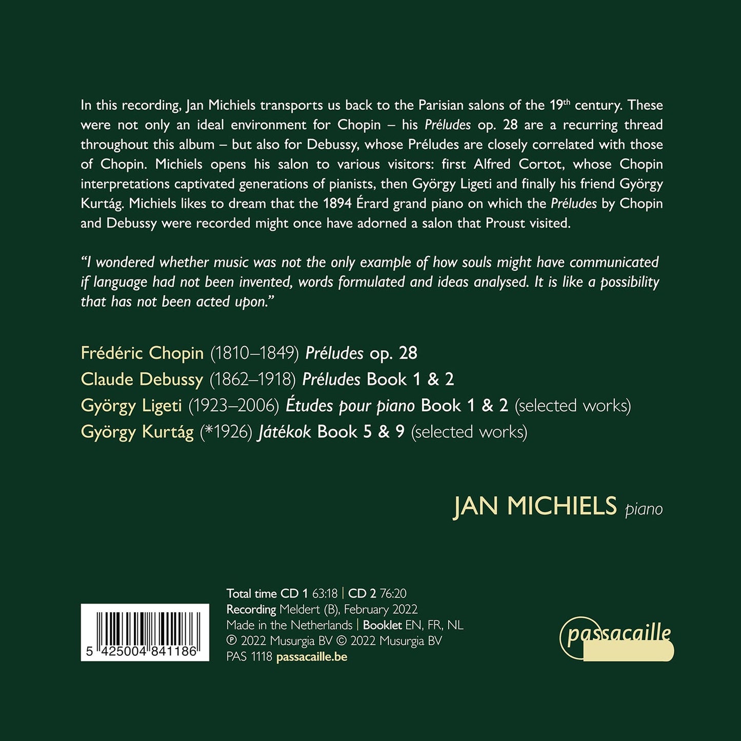 Chopin, Debussy, Kurtag & Ligeti: Preludes, Interludes & Pos