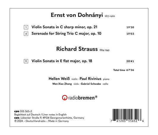Dohnanyi & Strauss: Chamber Works