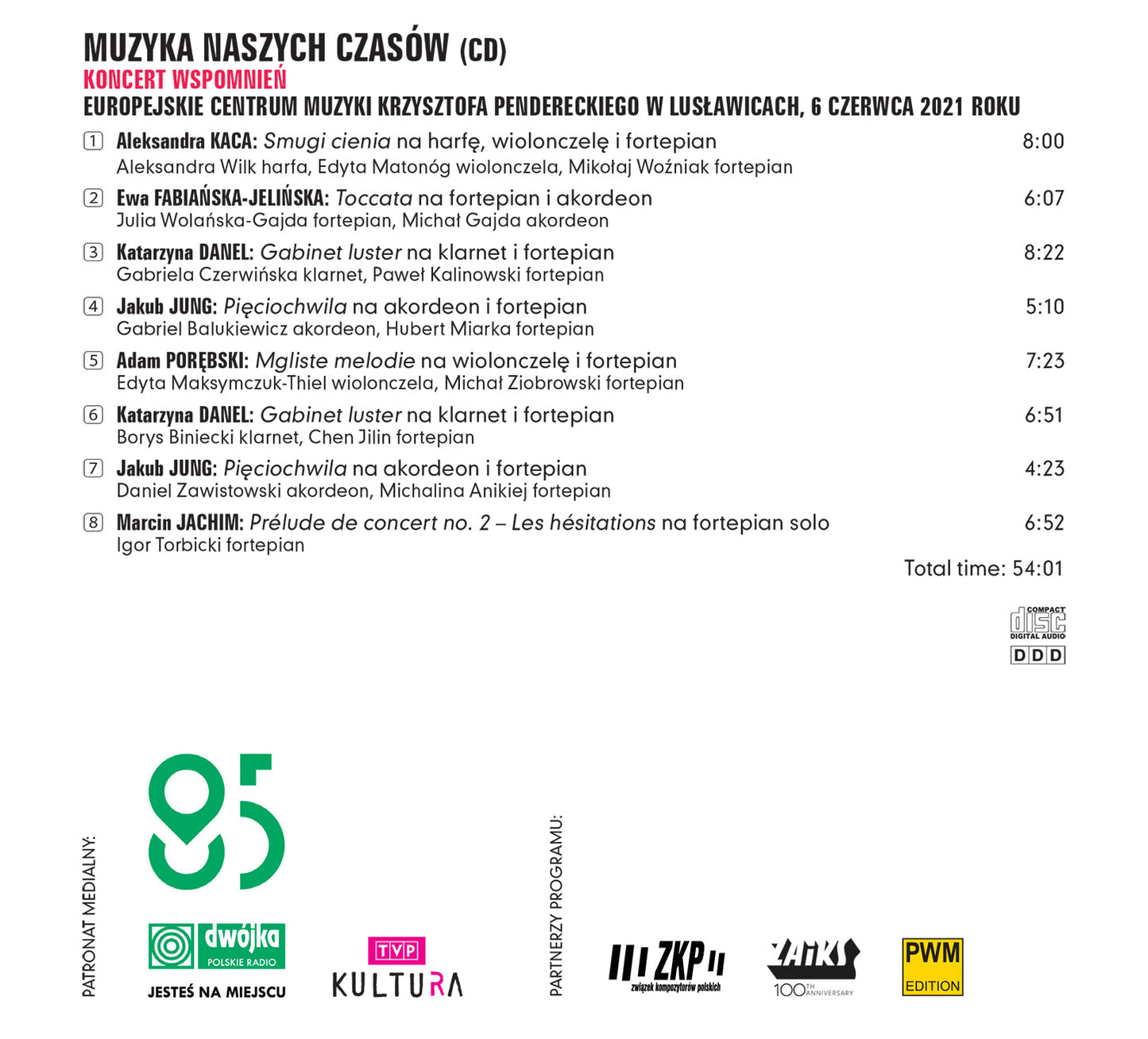 Kaca: Muzyka Naszych Czasow - Europejskie Centrum Muzyki Krz  Various
