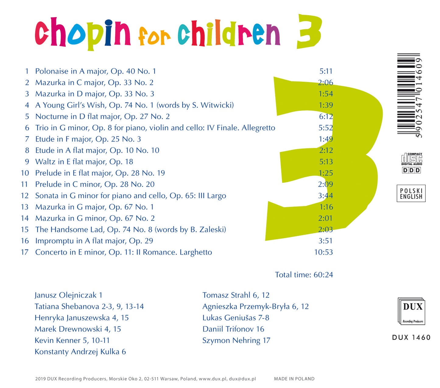 Chopin For Children, Vol. 3